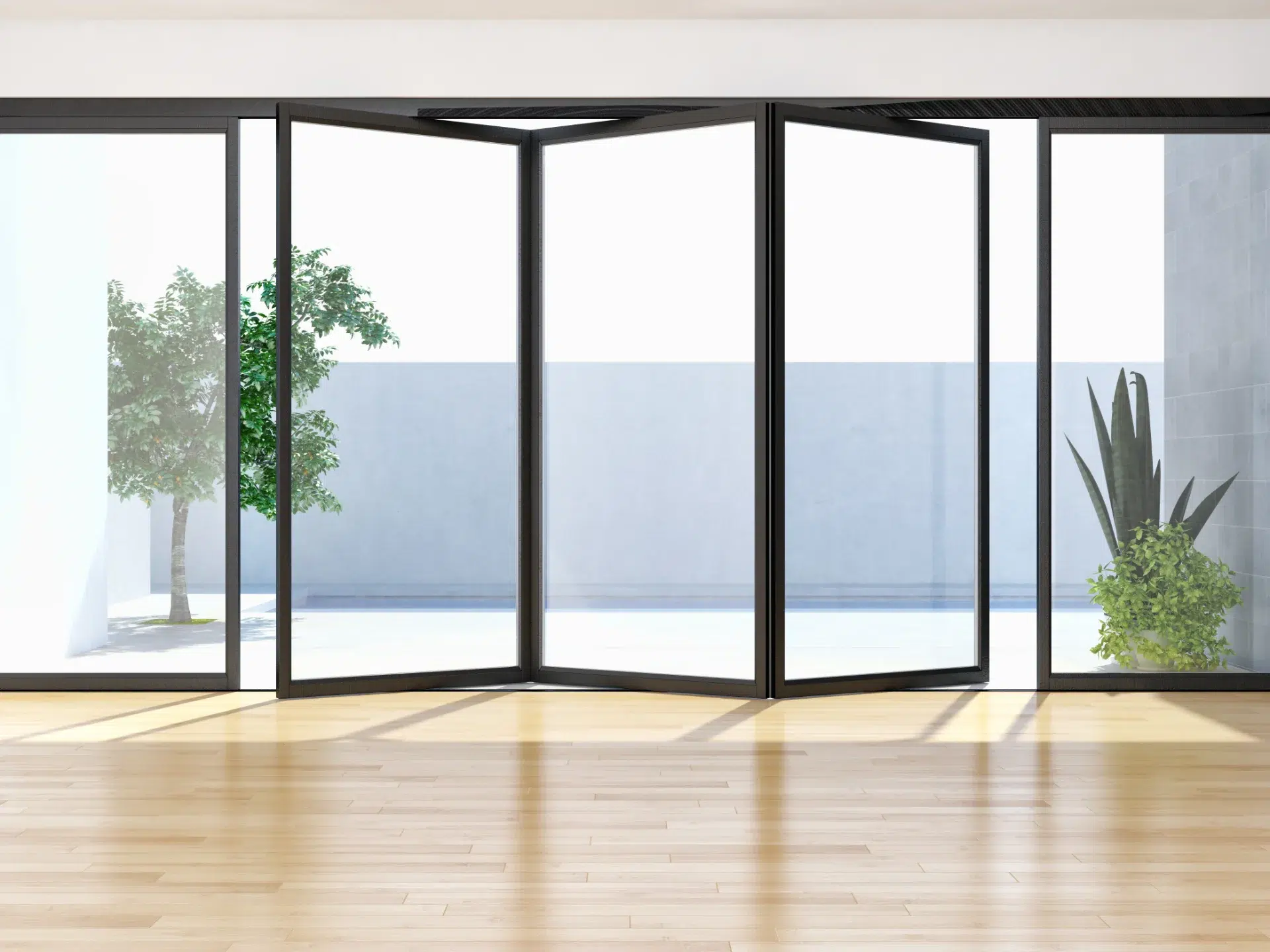 VLX 100 Bifold / Folding Door in Plantation, FL | TruePane Windows & Doors - detail 1
